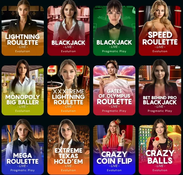 Live dealer blackjack table with HD stream