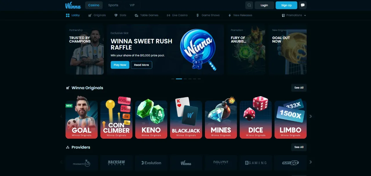 Winna Casino — Official Crypto Casino & Sportsbook Platform